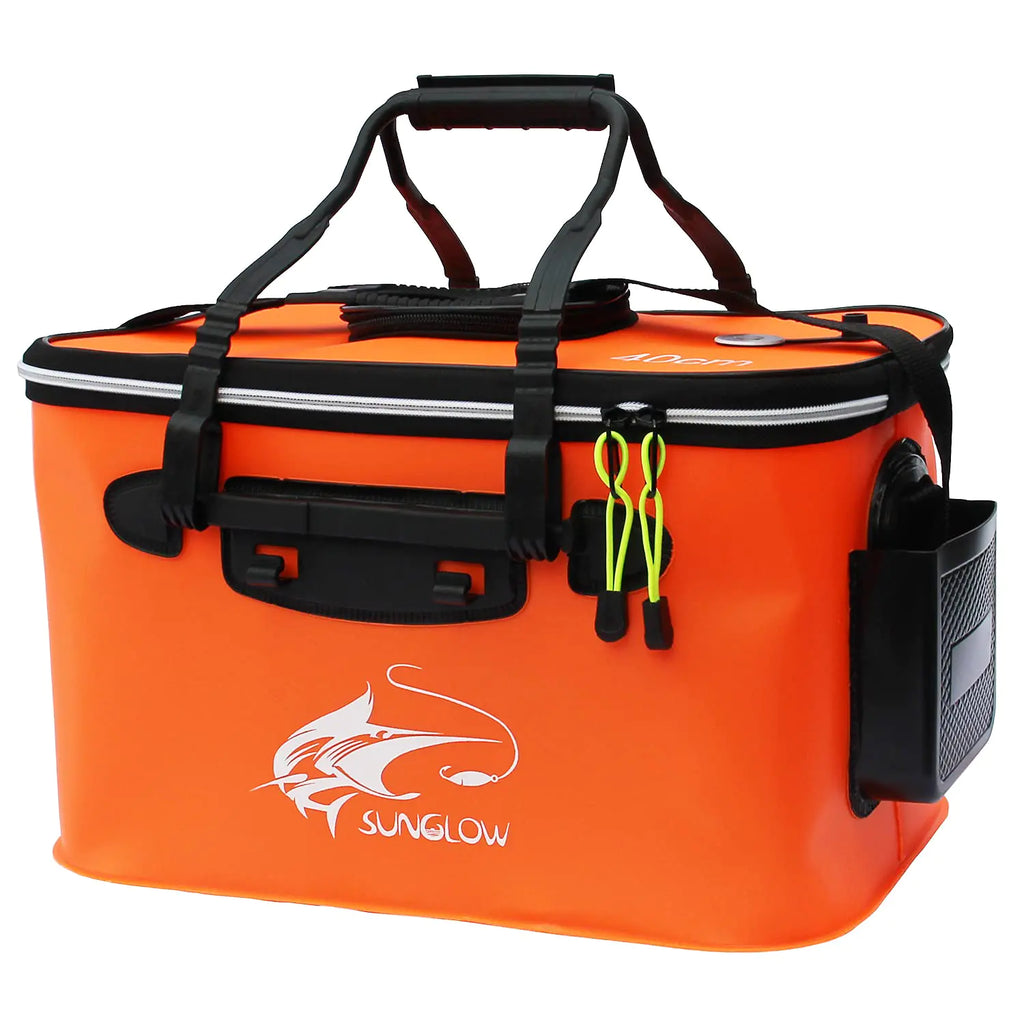 Fishing Bucket 6Gallon/8Gallon/10Gallon Foldable Fish BucketLive Fish Container Multi-Functional Live Fish Bait BucketOutdoor Camping EVA Fishing Bag and Fish Protection Bucket