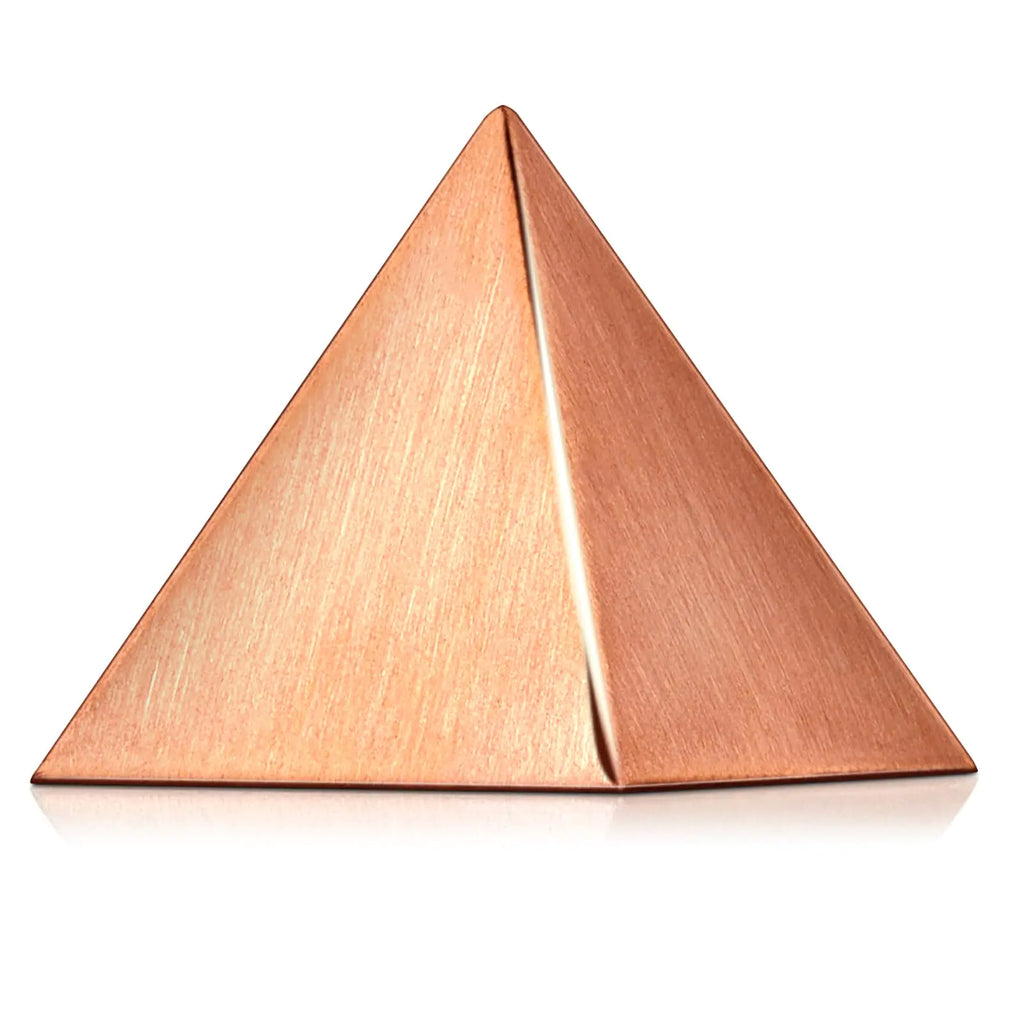 Lineshading Solid Copper Pyramid Purple Gold Giza Shaped for Meditation 1.25 Inch Meditation Pyramid for Balancing Reiki Chakras Healing Body Focused Recharging Positive Energy in Home Office