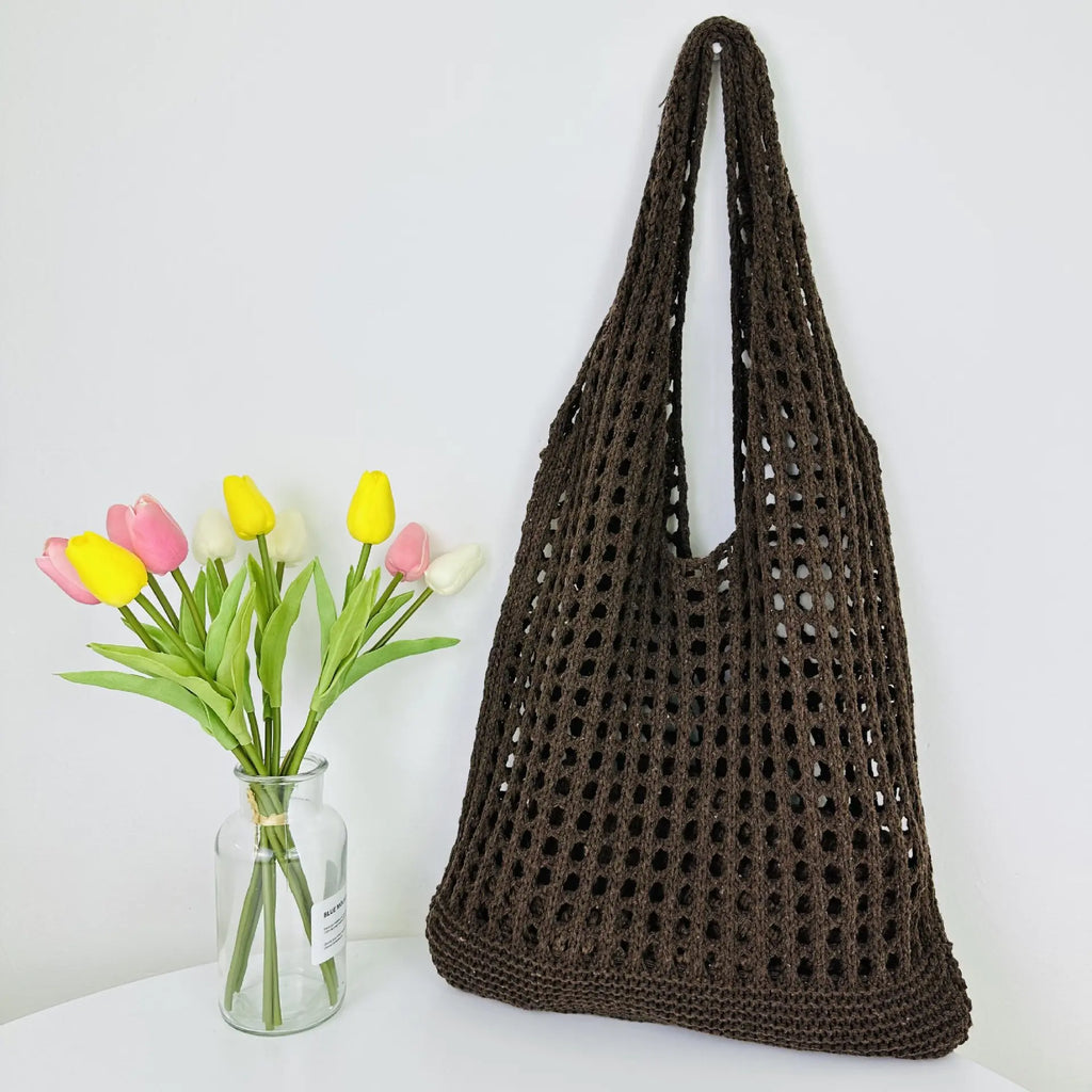 Knitted Hollow Tote Bag for the Beach