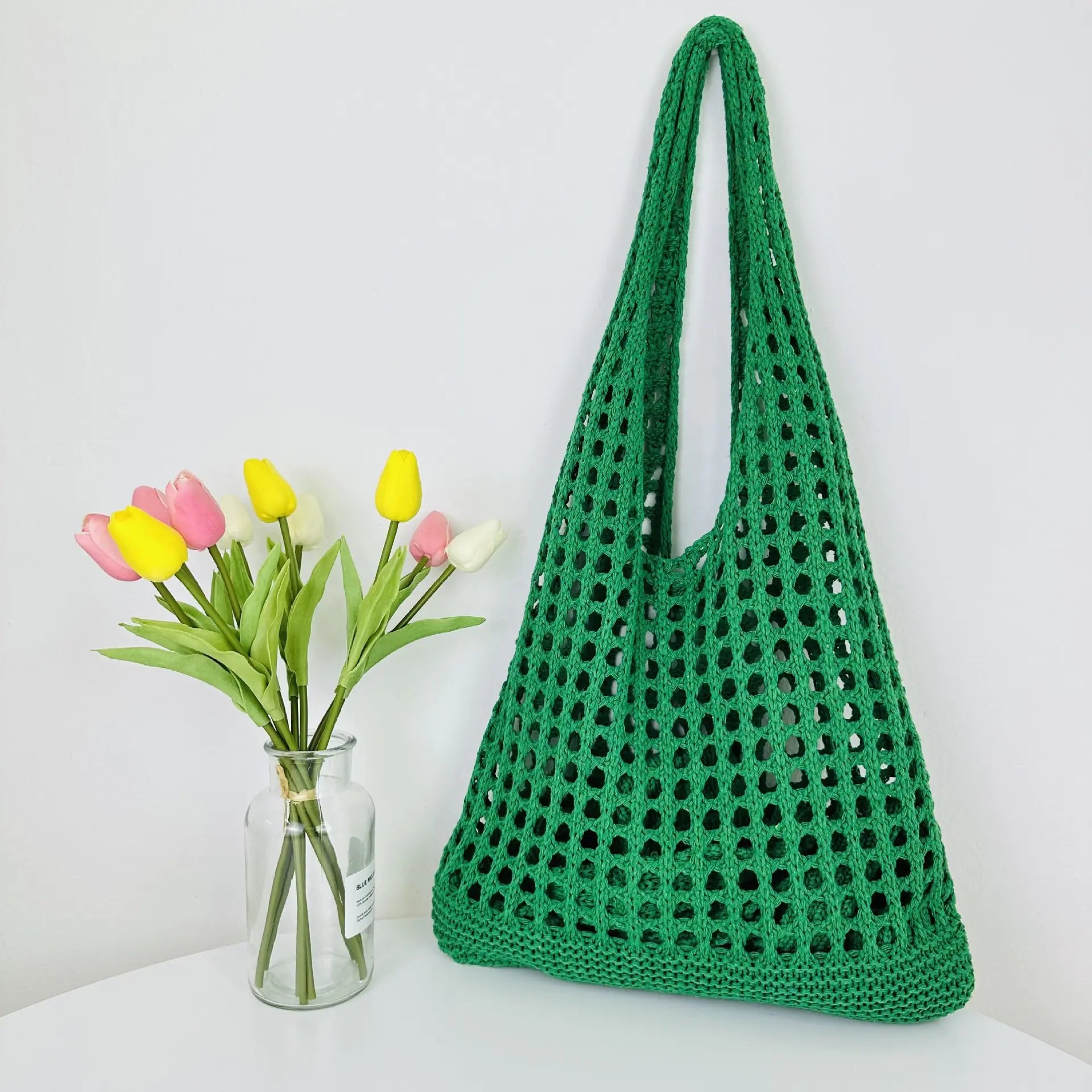 Knitted Hollow Tote Bag for the Beach