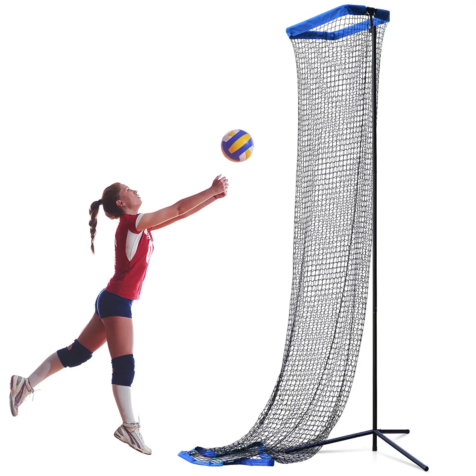 Creproly Volleyball Setter Trainer Net Volleyball Training Equipment Volleyball Practice Equipment Volleyball Net Angle and Height Adjustment for Indoor and Outdoor Setter Practice