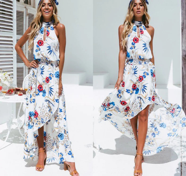Bohemian Style Beach Maxi Dress for Women