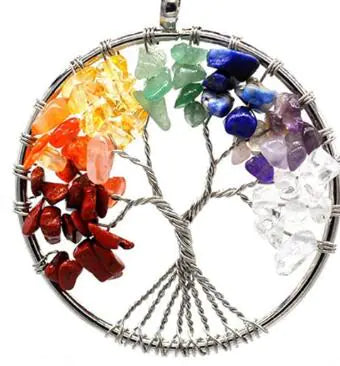 Handmade Copper Tree of Life Curved Necklace