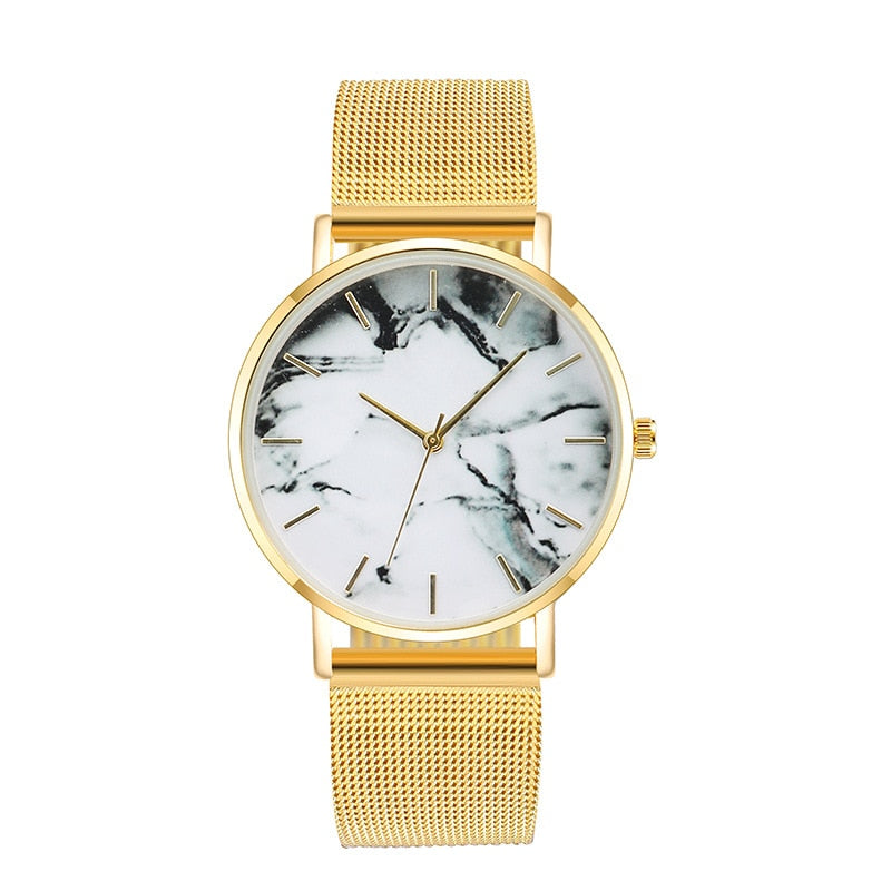 Fashion Rose Gold Marble Female watch