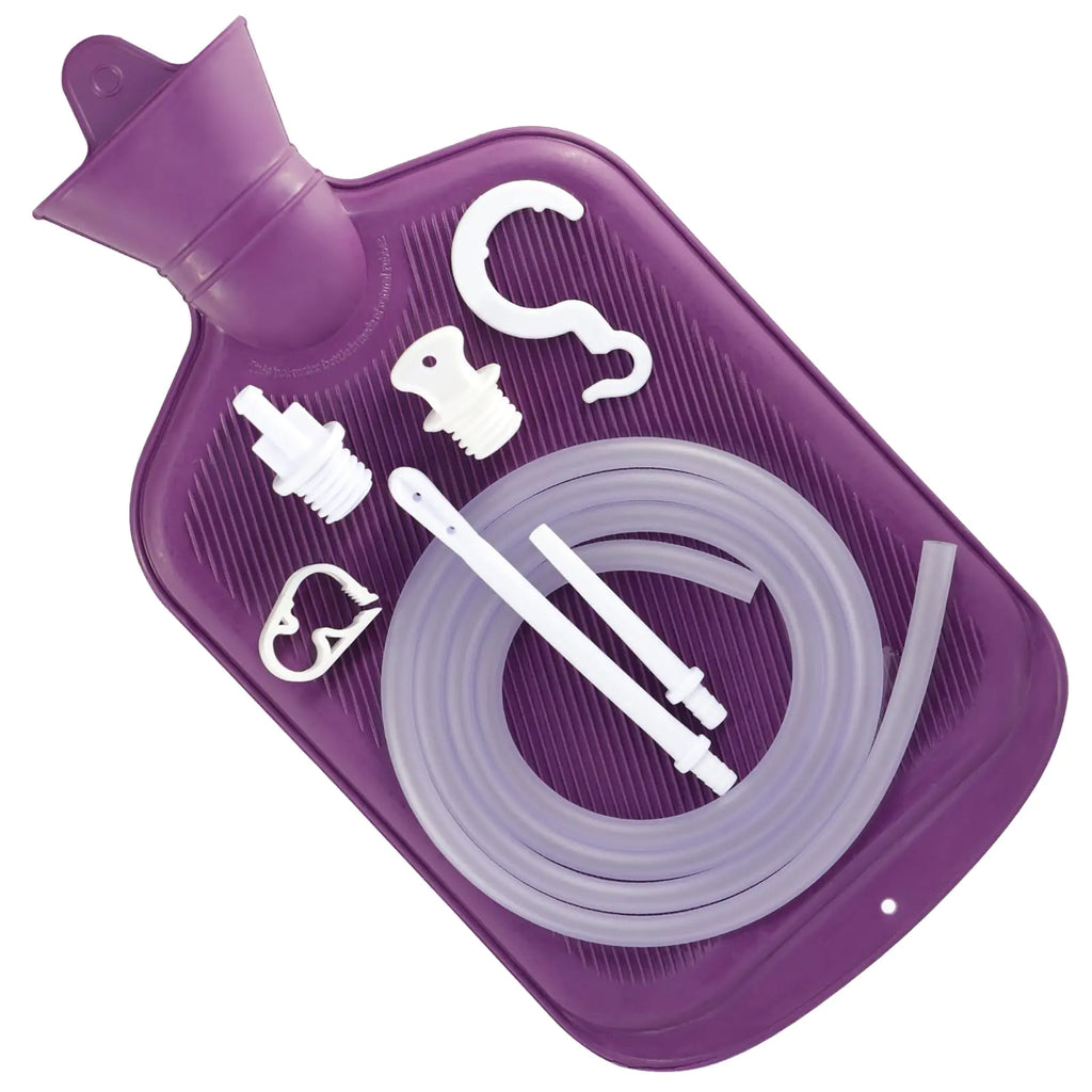 Enema Bag Kit with 5ft Hose Coffee Enemas at Home Water Shower Douche Colon Detox Cleanse Kit with Tubing Tips Clamp and Hook