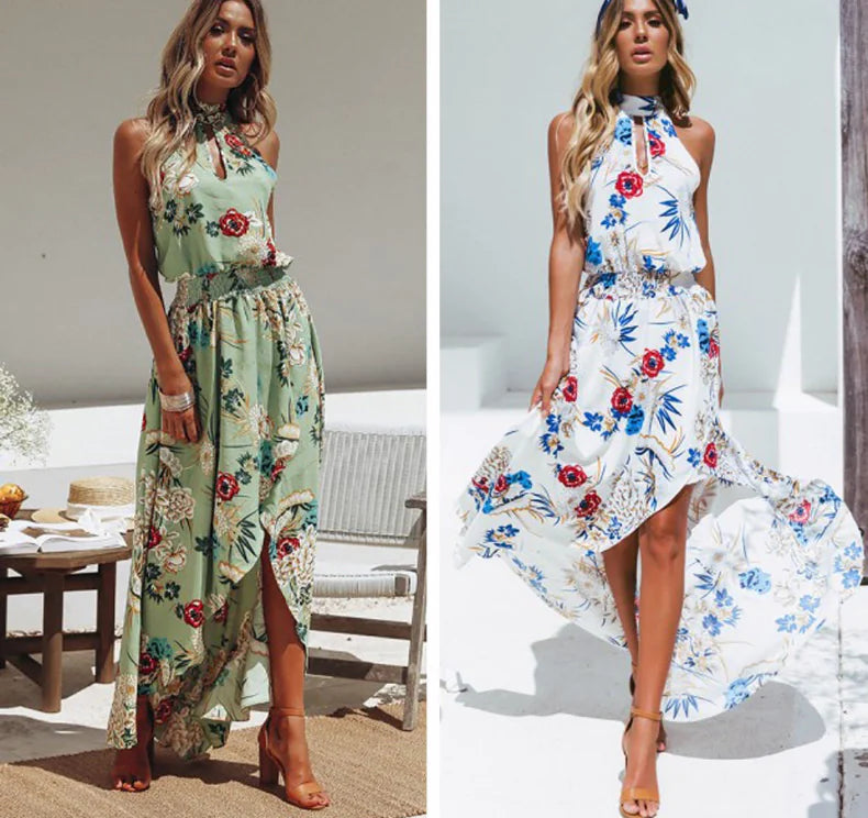 Bohemian Style Beach Maxi Dress for Women