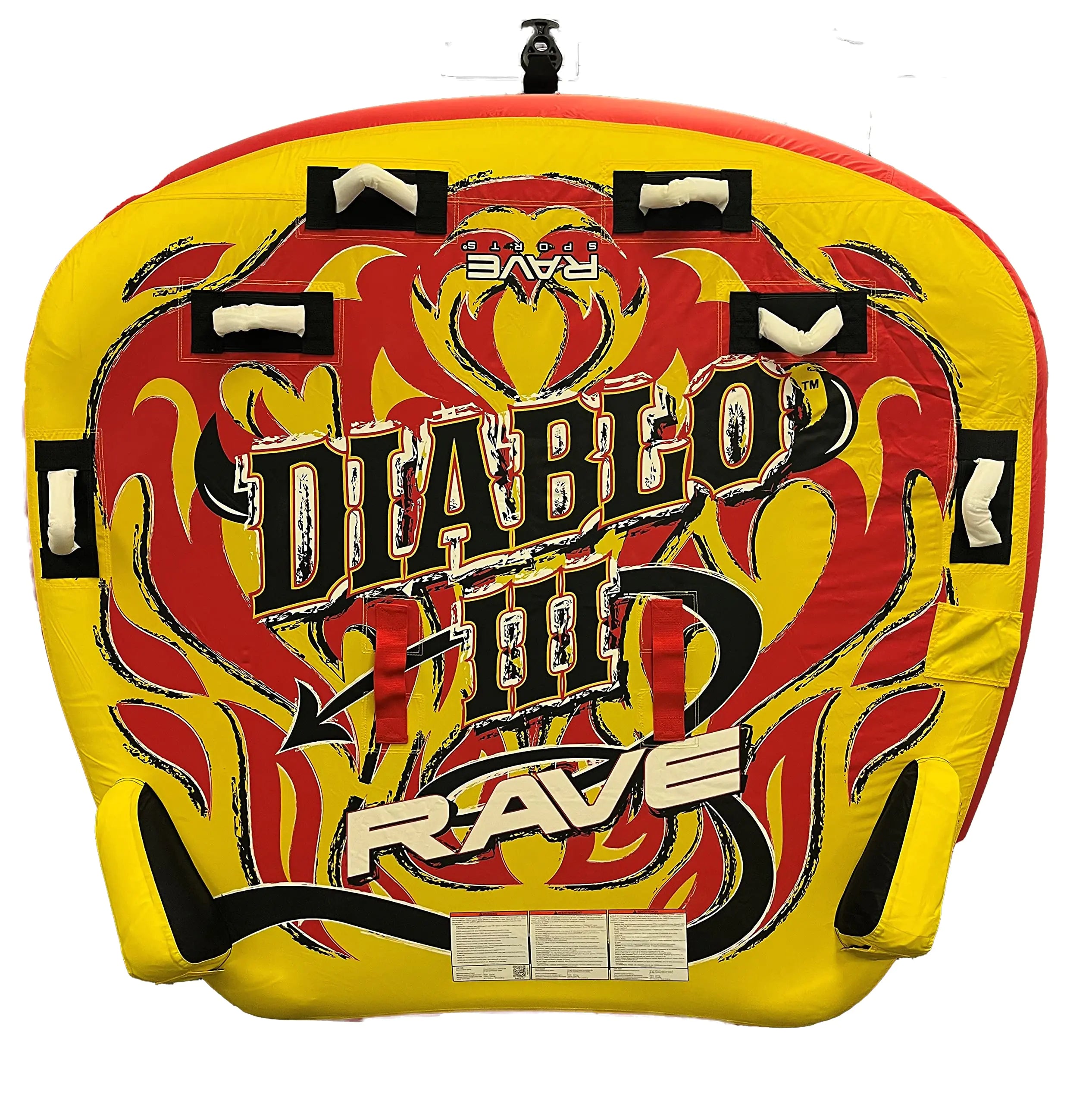 RAVE Sports Diablo III Boat Towable Tube - Inflatable Boating Tube for 1-3 Riders