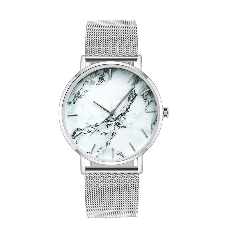 Fashion Rose Gold Marble Female watch