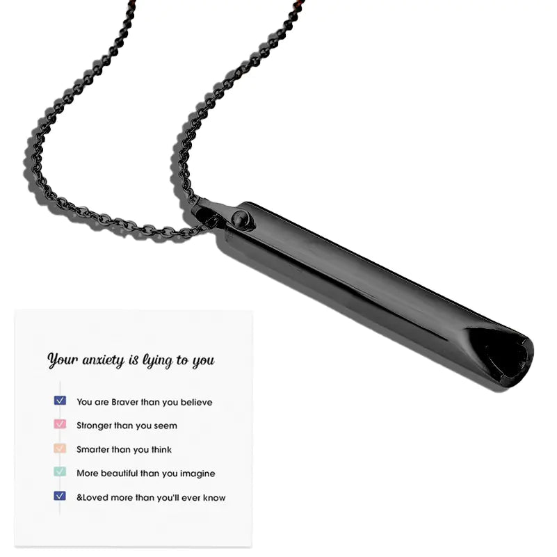 Stainless Steel Meditation Pendant for Breath Control