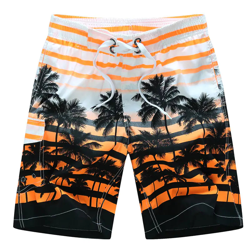 Men's Plus Size Summer Printed Beach Pants