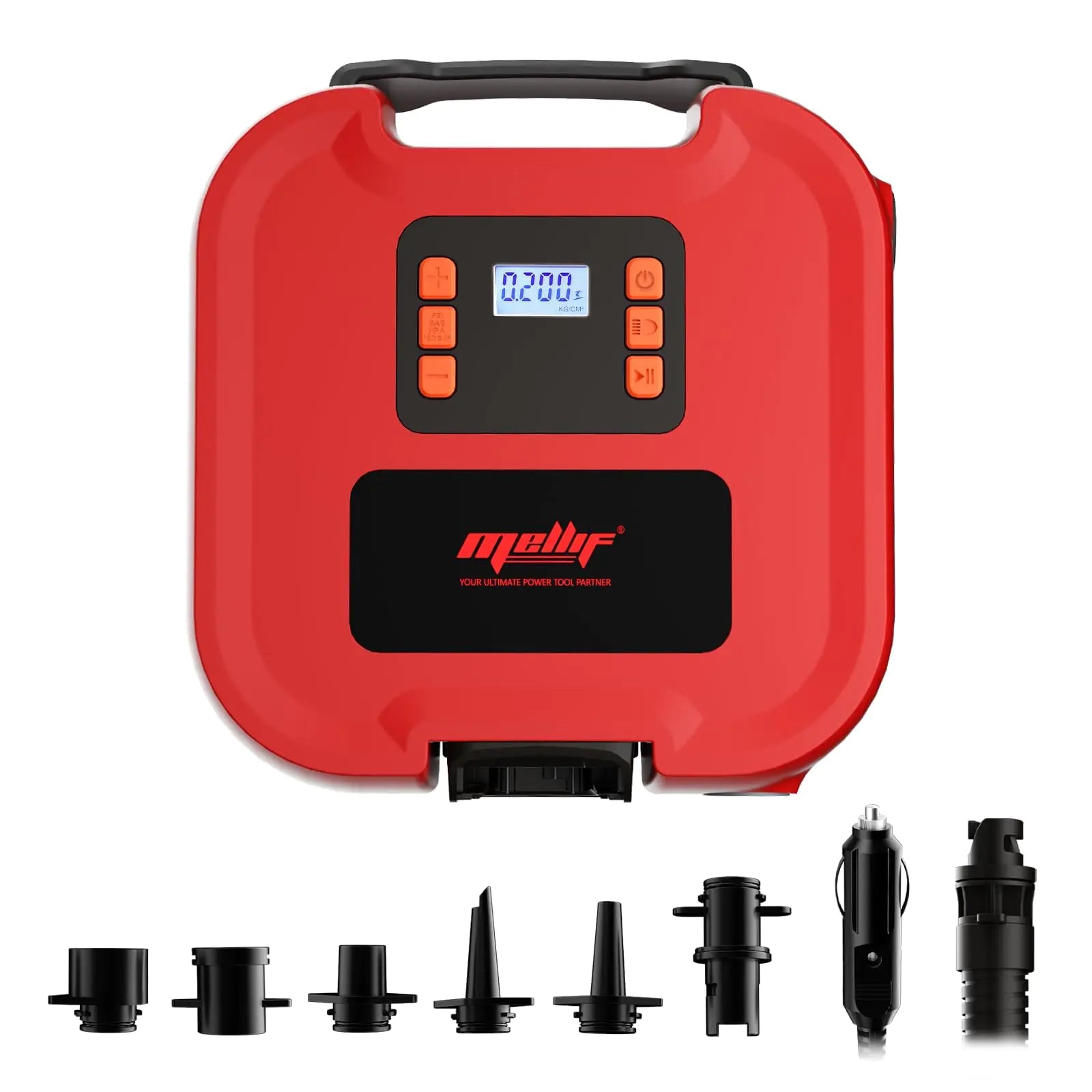 Cordless Paddle Board Pump Compatible with Milwaukee 18V Battery 20PSI Portable SUP Pump 12V DC Car Connector Auto-Off Electric Pump for Inflatable Stand Up Paddle Boards (Red)