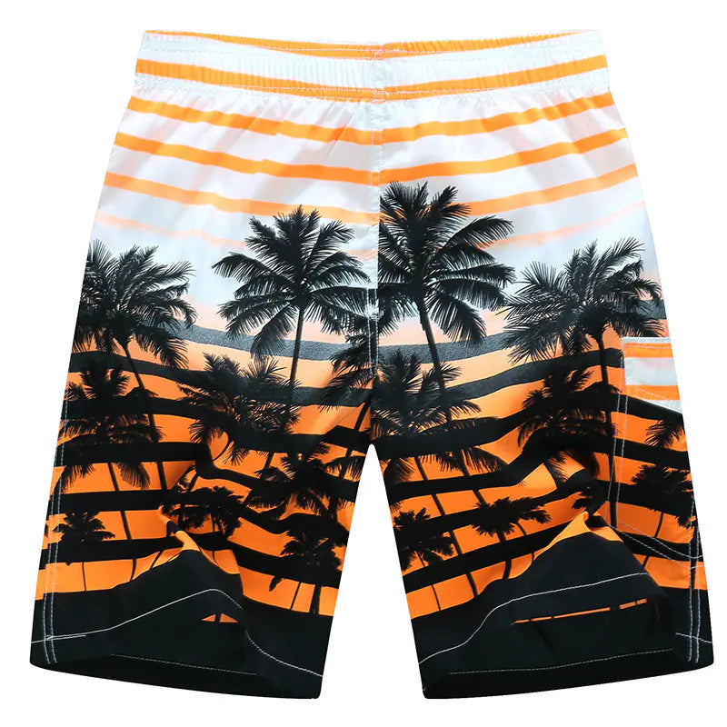 Men's Plus Size Summer Printed Beach Pants