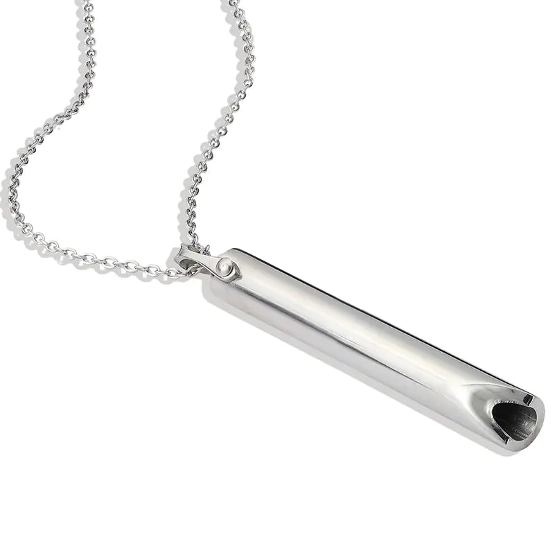 Stainless Steel Meditation Pendant for Breath Control