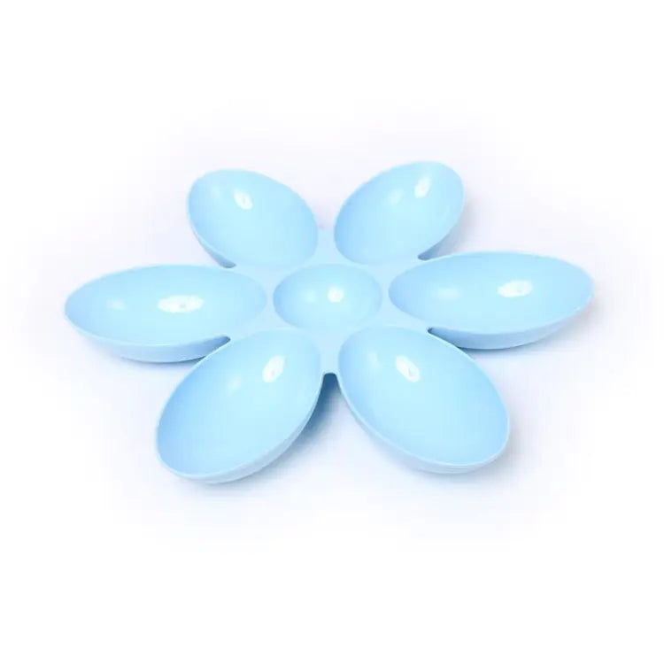Pet Platter with Petal-Shaped Dog Bowls