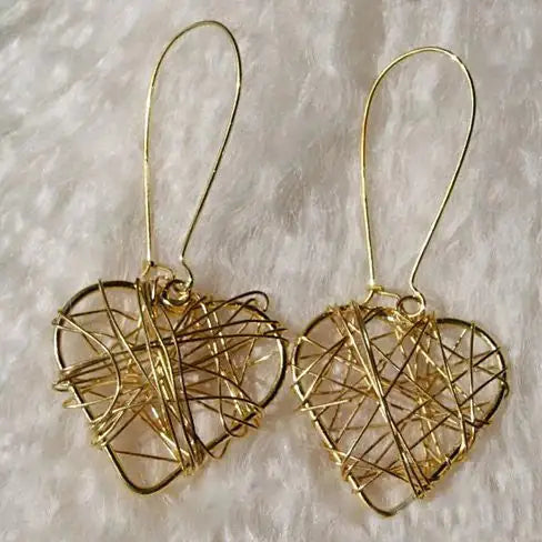 Wrapped in Harmony And Simplicity The Retro Style 2 Pairs Of Heart and Circle Earrings