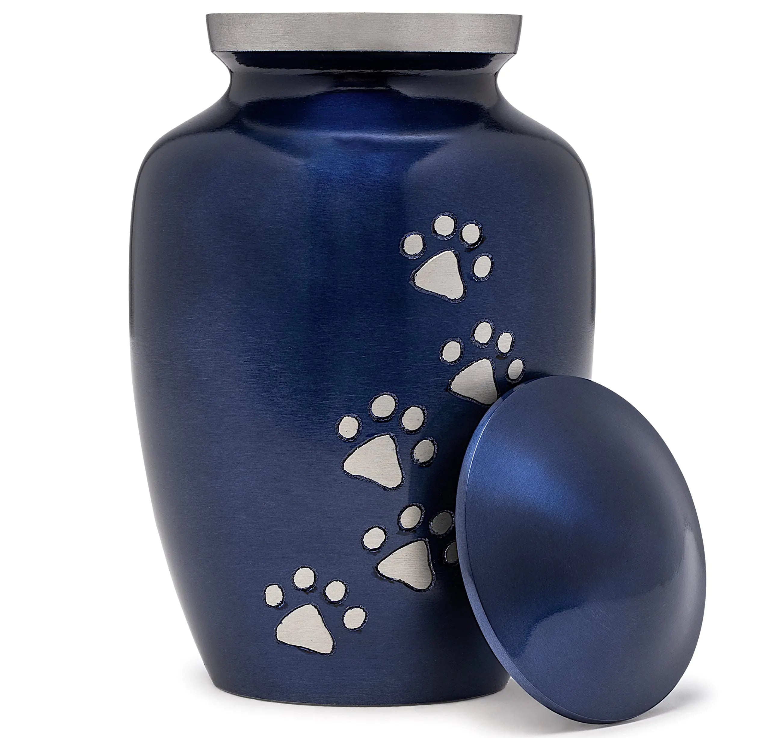 Eternal Harmony Large Pet Urns for Dogs with Secure Seal Velvet Bag & Anti-Slip Felt Bottom Animal Urn for Dog Ashes Cat Ashes & Any Pet Up to 122 lbs (Pearl Large)