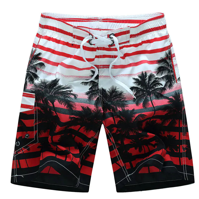 Men's Plus Size Summer Printed Beach Pants